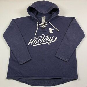 Minnesota Wild NHL Hoodie Women's Medium 3/4 Sleeve‎ State of Hockey Lace Up
